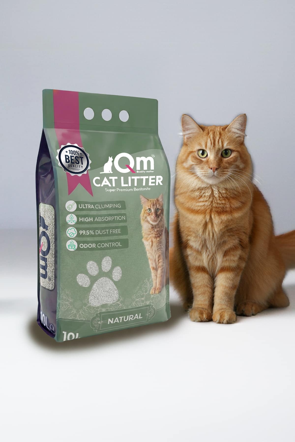 Qm Natural Süper Premium Bentonit Kedi Kumu