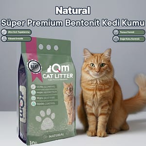 Qm Natural Süper Premium Bentonit Kedi Kumu